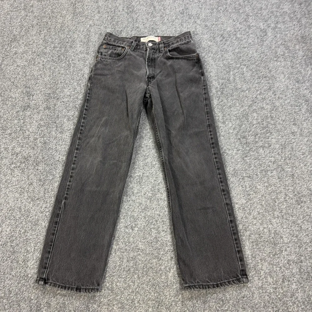 Levis 550 Jeans Mens 30x28 Black Relaxed Fit Tapered Denim Pants